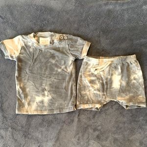2PC Mebie Baby Navy Tie Dye Set